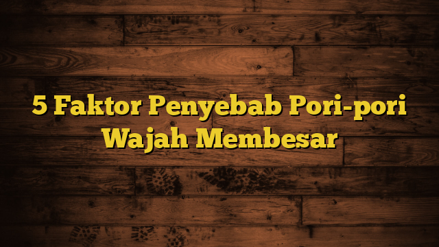 5 Faktor Penyebab Pori-pori Wajah Membesar