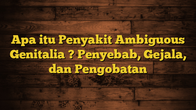 Apa itu Penyakit Ambiguous Genitalia ? Penyebab, Gejala, dan Pengobatan