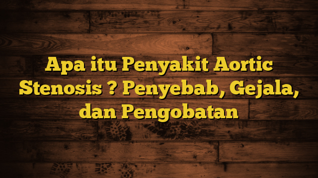 Apa itu Penyakit Aortic Stenosis ? Penyebab, Gejala, dan Pengobatan