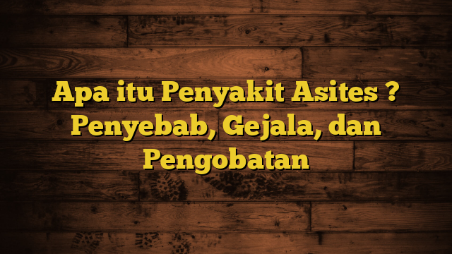 Apa itu Penyakit Asites ? Penyebab, Gejala, dan Pengobatan