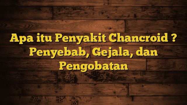 Apa itu Penyakit Chancroid ? Penyebab, Gejala, dan Pengobatan