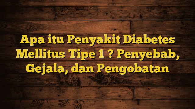 Apa itu Penyakit Diabetes Mellitus Tipe 1 ? Penyebab, Gejala, dan Pengobatan