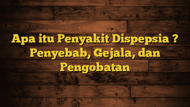 Apa itu Penyakit Dispepsia ? Penyebab, Gejala, dan Pengobatan