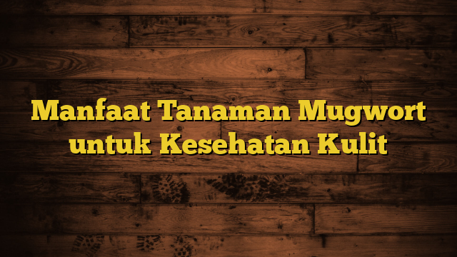 Manfaat Tanaman Mugwort untuk Kesehatan Kulit