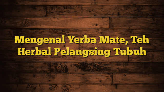 Mengenal Yerba Mate, Teh Herbal Pelangsing Tubuh