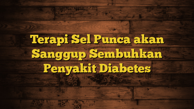 Terapi Sel Punca akan Sanggup Sembuhkan Penyakit Diabetes